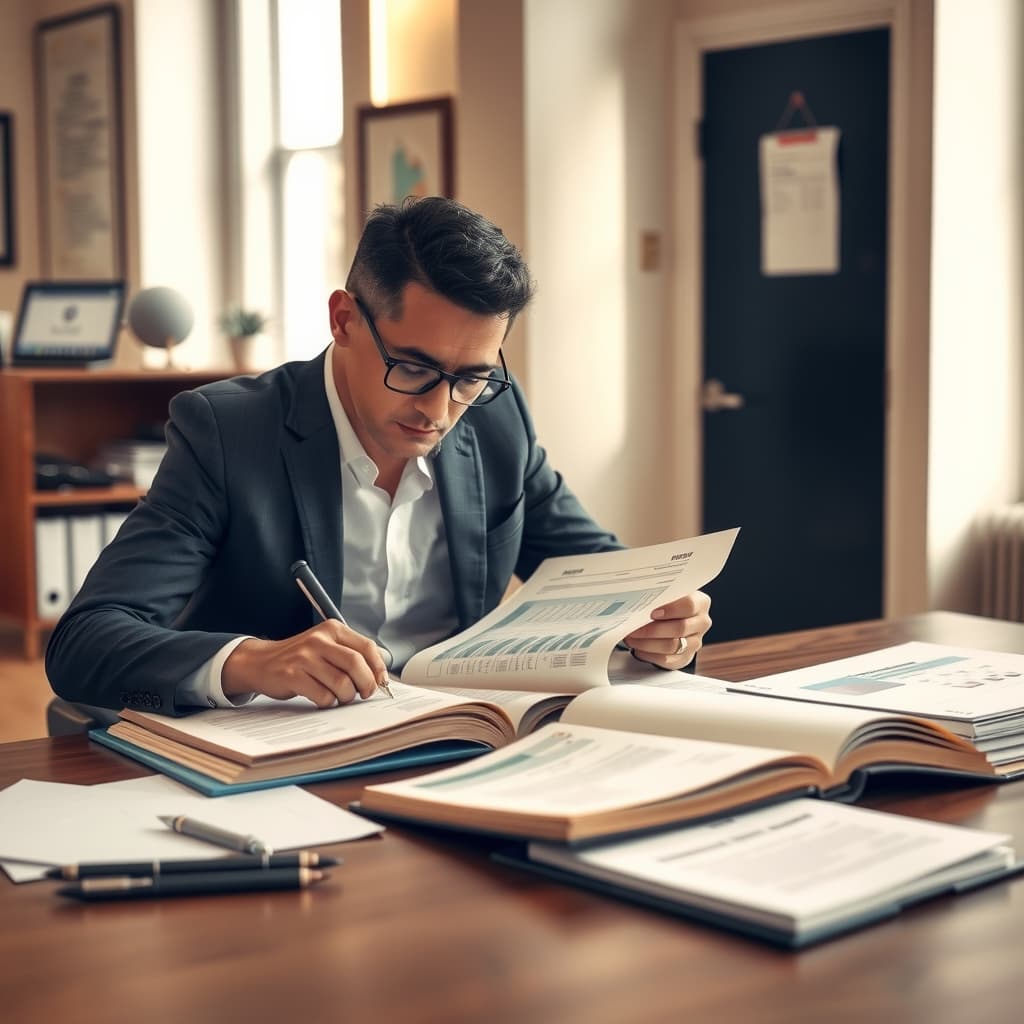 Auditor reviewing an organisation's financial records